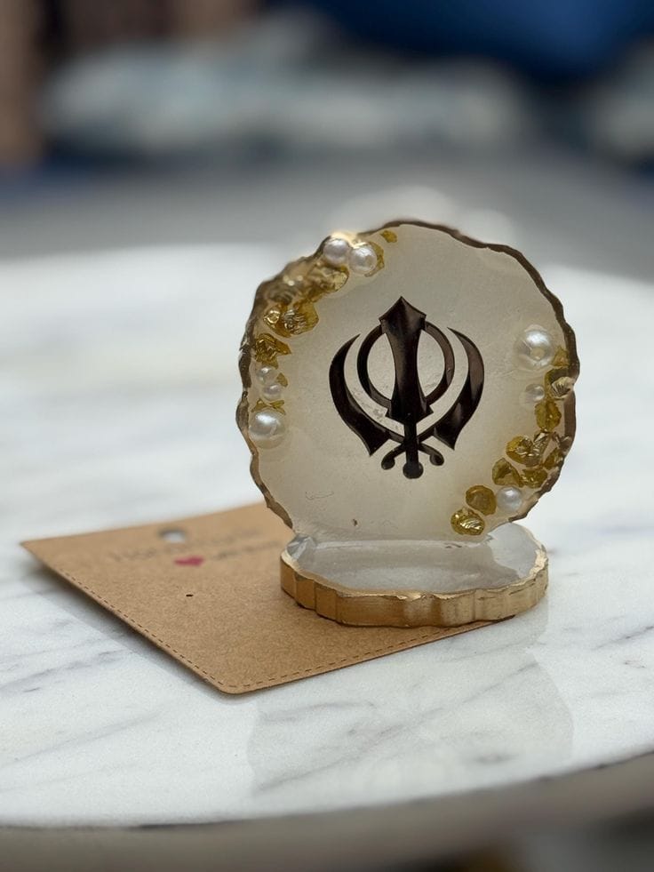 Waheguru ji resin art